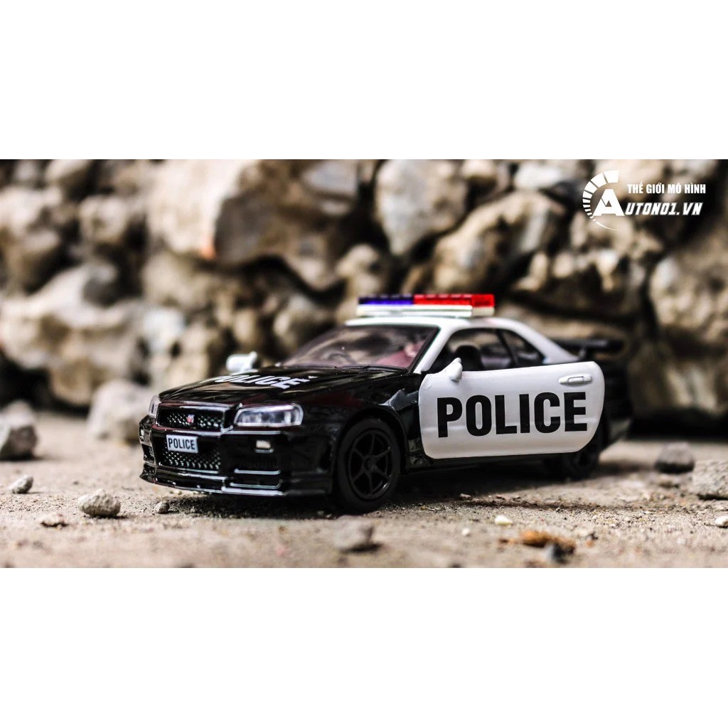 MÔ HÌNH XE NISSAN POLICE GT R34 1:36 JACKIEKIM 7382