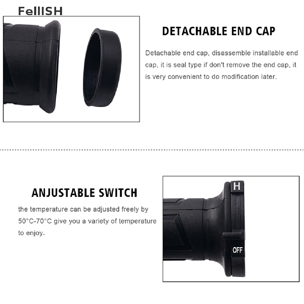 Tay Lái Sưởi Ấm Điện Tử 22mm Có Thể Điều Chỉnh Cho Xe Máy 439br