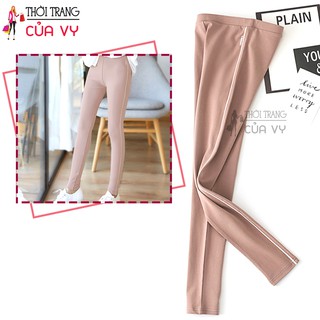 QUẦN THỂ THAO LEGGING CAO CẤP  KẺ DỌC DÀNH CHO NỮ MÀU NÂU