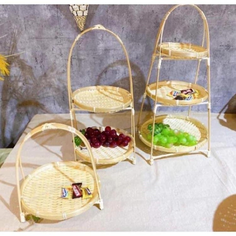 Mẹt tre tầng decor giá chỉ 35k