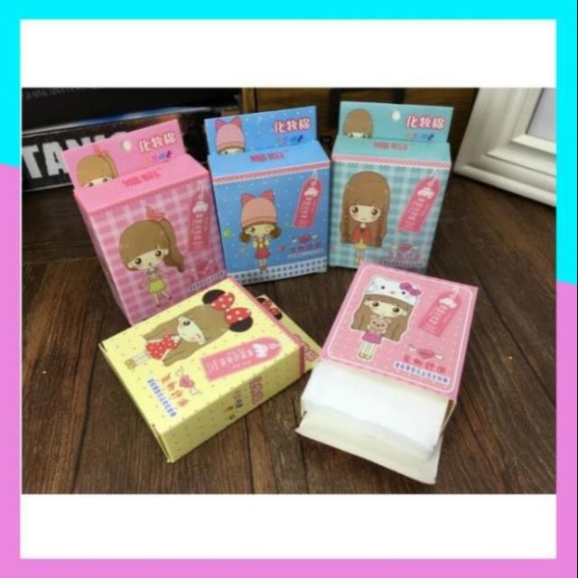 Hộp 50m bông tẩy trang mỏng nội địa trung