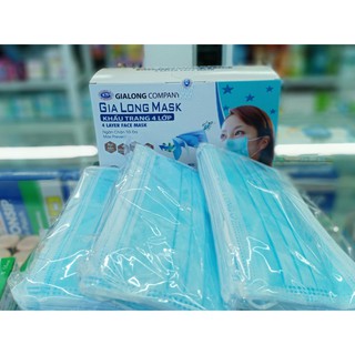 KHẨU TRANG Y TẾ 4 LỚP ( HỘP 50 CÁI,ĐÓNG 10 CÁI/ BỊCH)