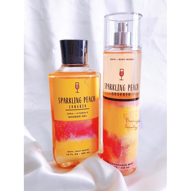 [BILL MỸ] SPARKLING PEACH SANGRIA - BỘ XỊT THƠM DƯỠNG THỂ BATH AND BODY WORKS
