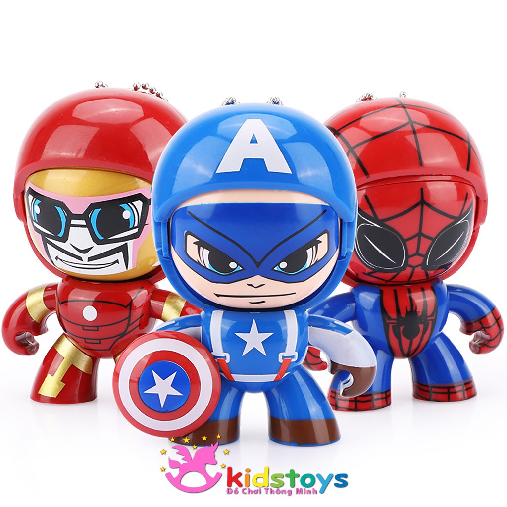 Combo 3 Mô Hình Siêu Anh Hùng  Đội Trưởng Mỹ Captain America - Người Nhện Spider man - Người Sắt Iron Man