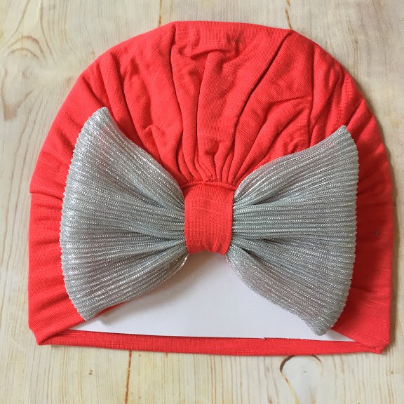 Nón Turban/ Mũ Turban nơ kim tuyến cho bé gái