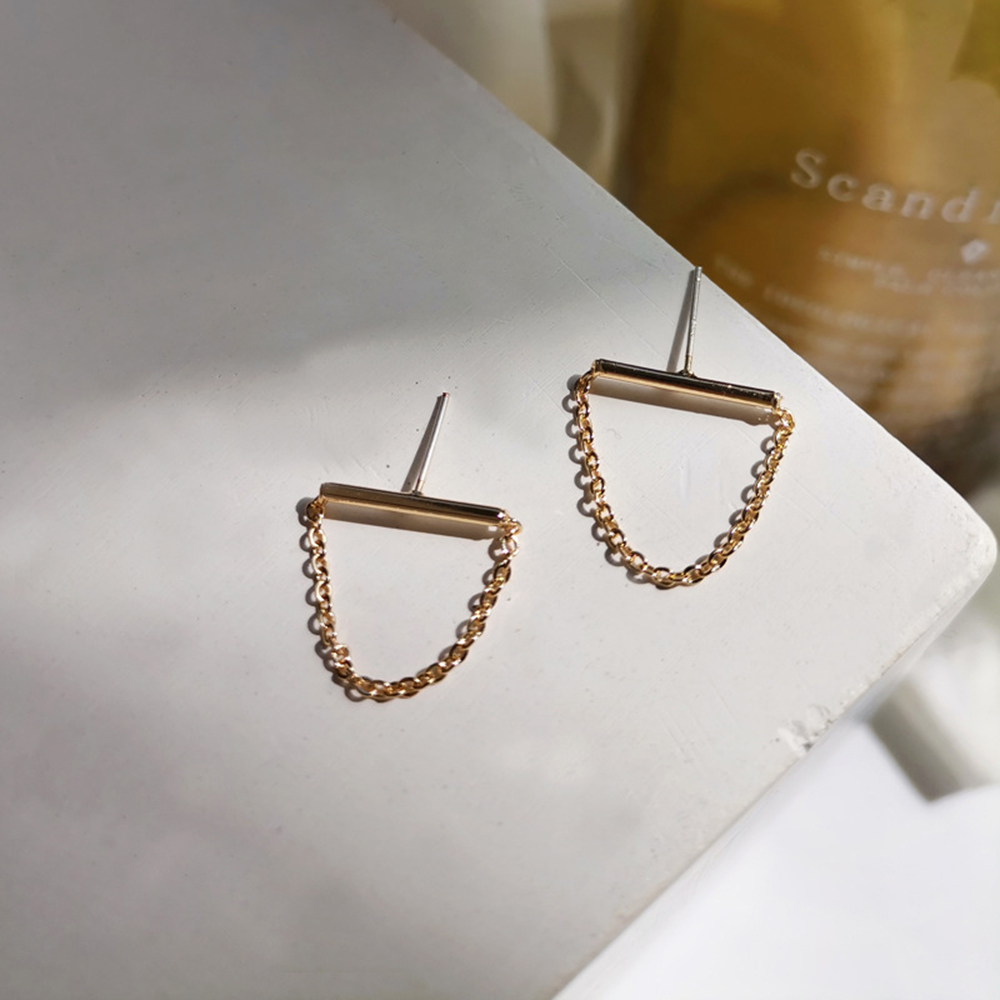 Bông Tai Phối Dây Xích S925 Thời Trang Cho Nữ Yanqueens Đồ trang sức Quà tặng