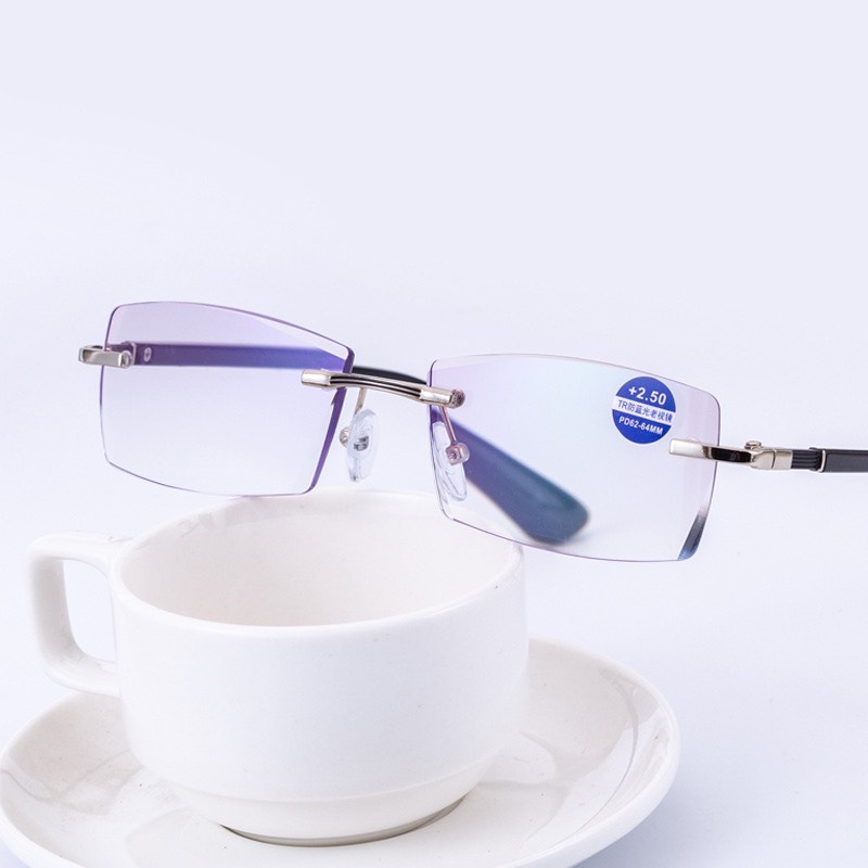 Kính lão đọc sách không khung siêu độc đáo chống ánh sáng xanh, TR90 mã T1918