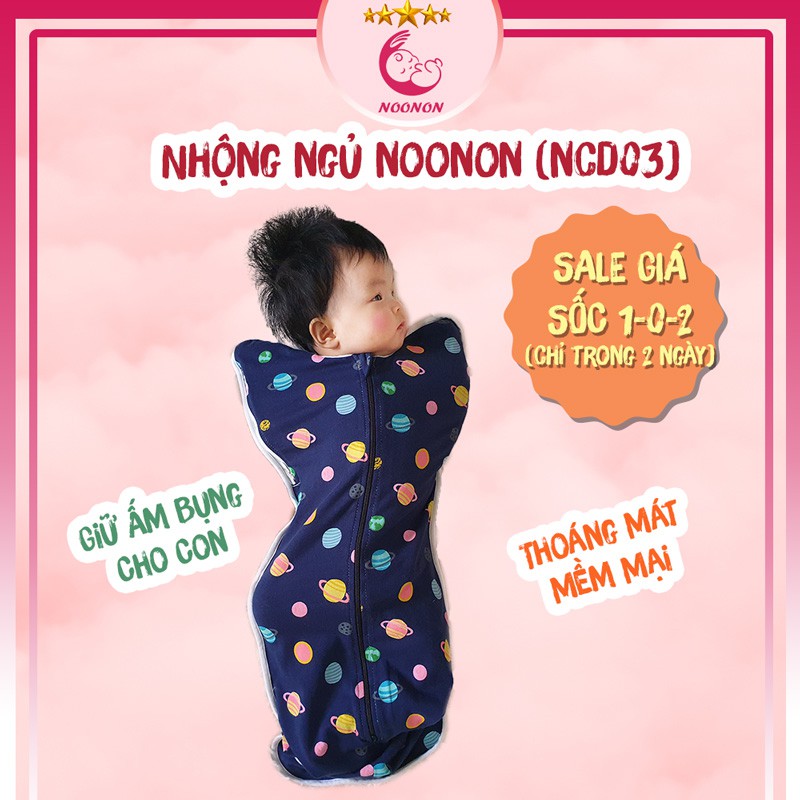 Nhộng Chũn Giá Rẻ 𝑭𝑹𝑬𝑬𝑺𝑯𝑰𝑷 Túi Ngủ Noonon Cho Bé Tới 6 Tháng - Mã NCD03 (Xả Kho)
