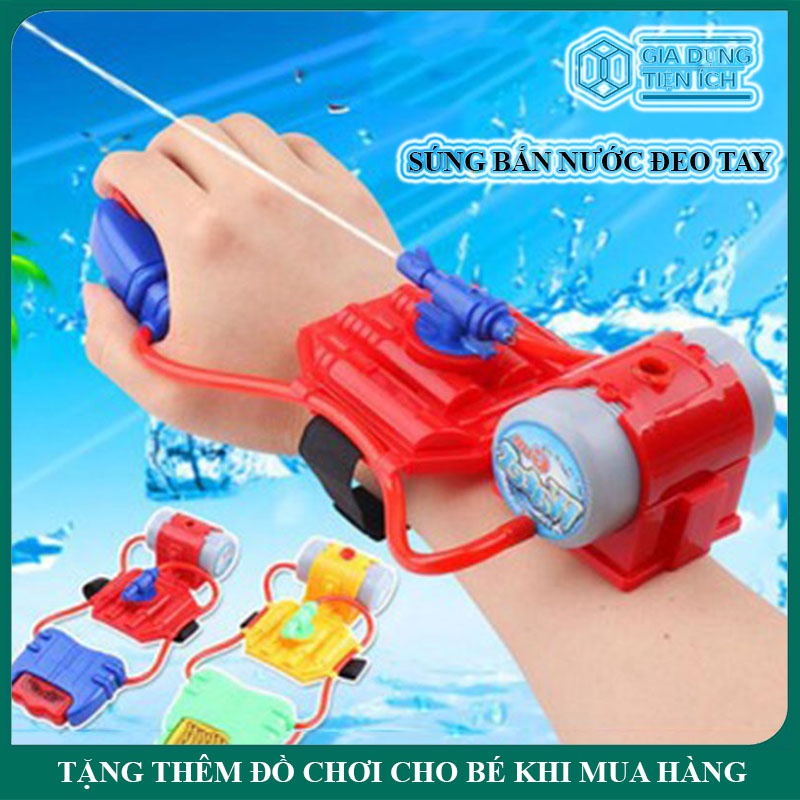 Đồ chơi cho trẻ, súng bắn nước đeo tay, kiểu dáng bắn tơ người nhện. Đồ chơi vận động vui nhộn cho bé