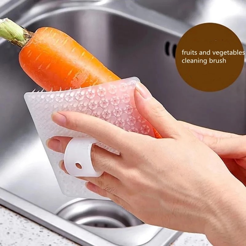 Bàn Chải Bằng PE Cấp Thực Phẩm Làm Sạch Rau Củ Quả Đa Năng Sáng Tạo
