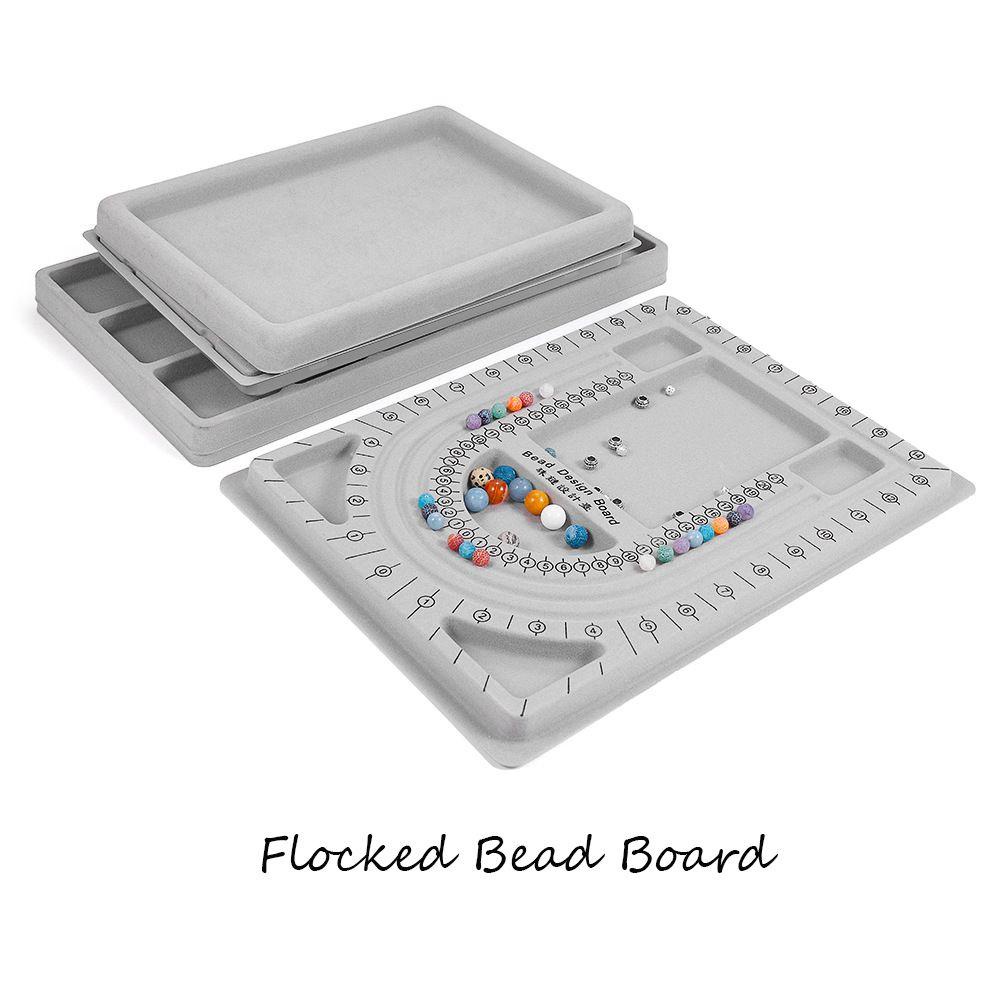 XIANSTORE Earring Holder Flocked Bead Board Jewelry Craft Measuring Tool Making Organizer