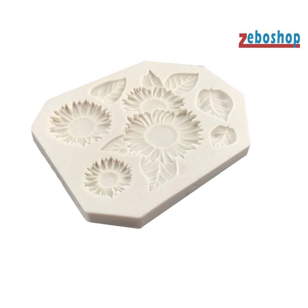 Khuôn Silicone Tạo Hình Hoa Hướng Dương Làm Bánh Kẹo DIY