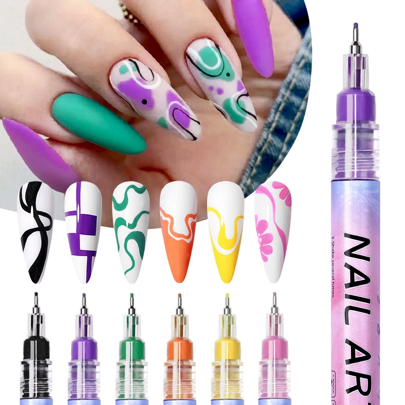 Bút BORN PRETTY vẽ trang trí móng 3D chống nước DIY