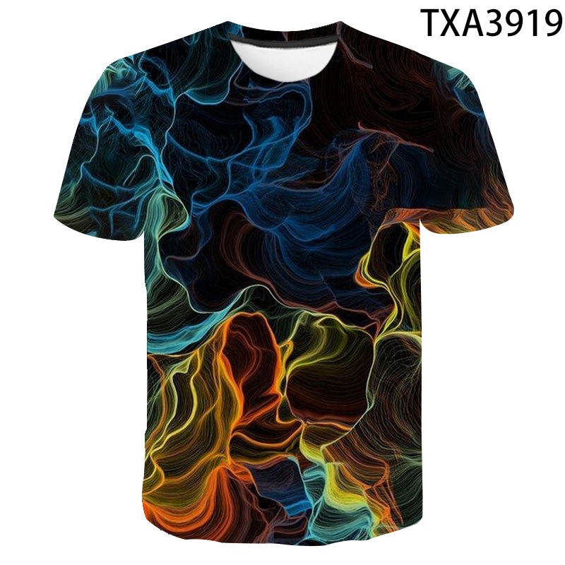 Áo Thun In Hình Graffiti 3D Thời Trang Mùa Hè 2022 XS-3XL