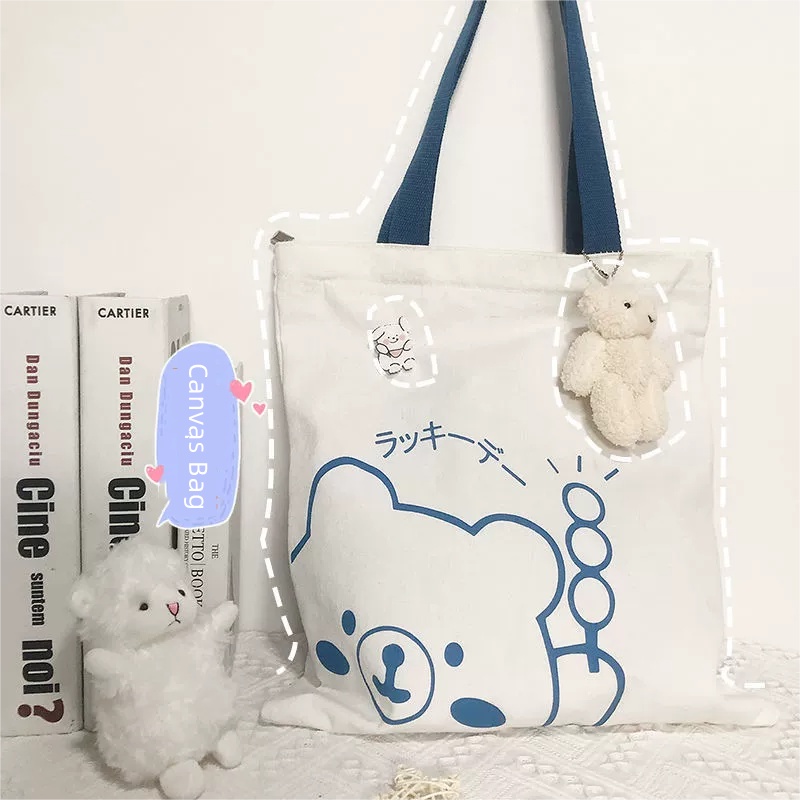 Túi Xách Canvas Cỡ Lớn In Họa Tiết Dễ Thương Phong Cách Nhật Bản Cho Nữ Túi Tote Túi Xách Nữ Túi Nữ Túi Hàn Quốc Túi Xách Nữ Cao Cấp Balo Nữ Dễ Thương