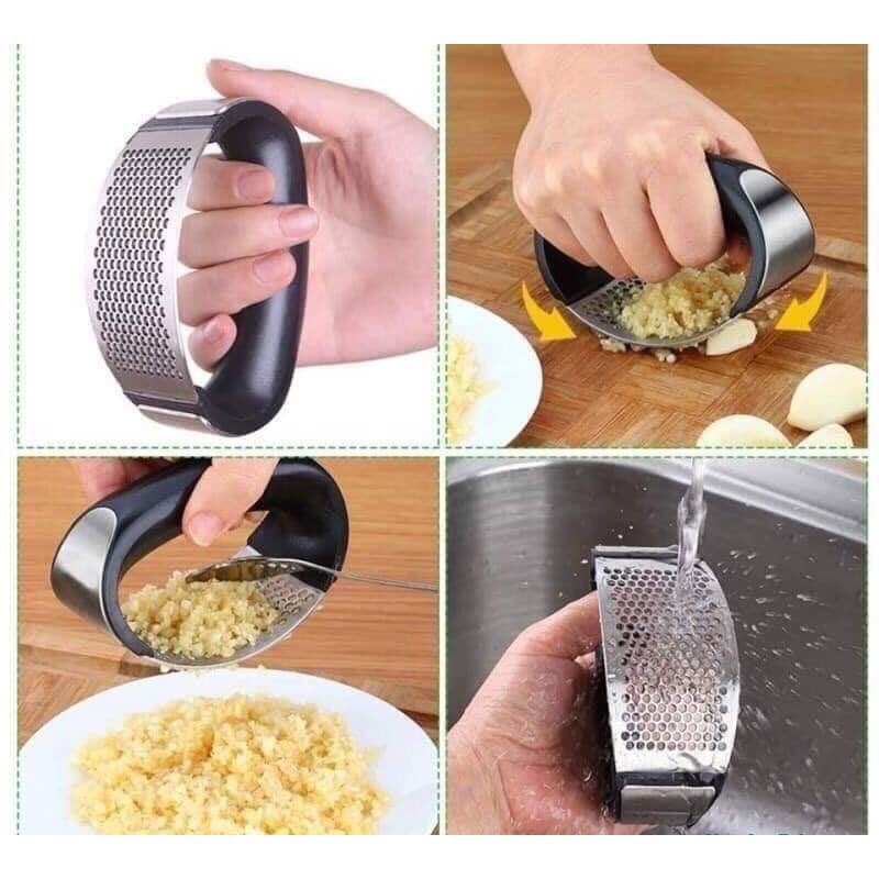 Garlic Press - Dụng cụ dập tỏi, ép tỏi, nghiền tỏi inox, dụng cụ nghiền tỏi bằng thép không gỉ