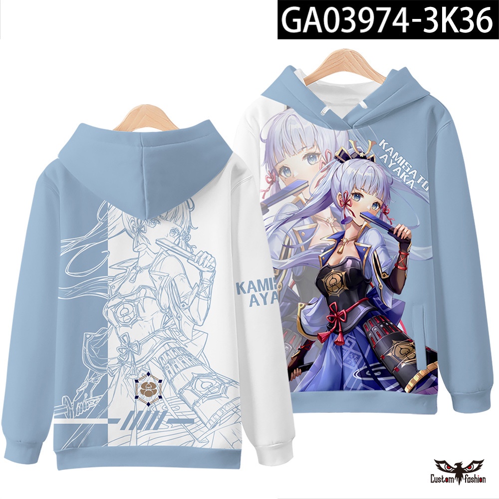 Áo Khoác Hoodie In Hình Ganyu Hutao Zhongli Venti Kazuha Ayaka Áo Khoác In Họa Tiết 3D Dành Cho Bé Trai