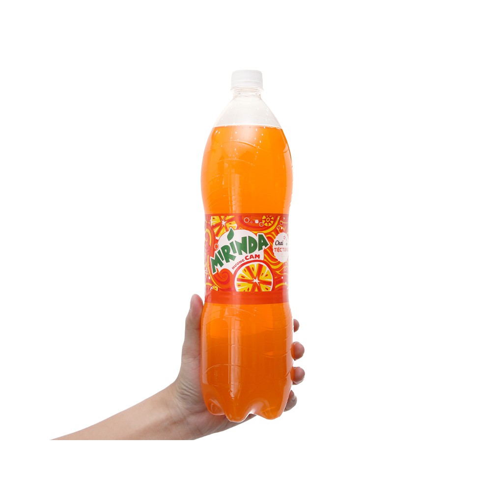 Nước Ngọt Có Gas Mirinda Vị Cam Soft Drink Chai Nhựa PEP 1.5 Lít Date Luôn Mới