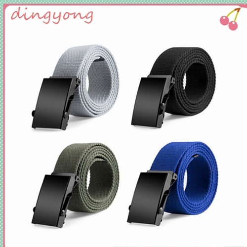 Thắt lưng vải canvas phối khóa kim loại phong cách lính thời trang cho nam