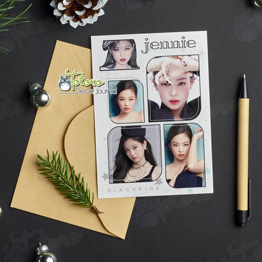 Sticker Jennie Blackpink khổ a6  và a5  khách tự cắt theo ý thích