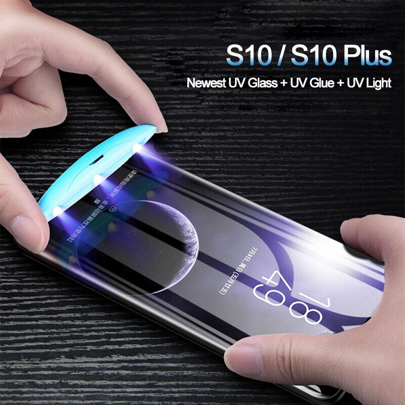 6D Full Glue UV Tempered Glass Screen Protector For Samsung Galaxy S10 Plus S10e