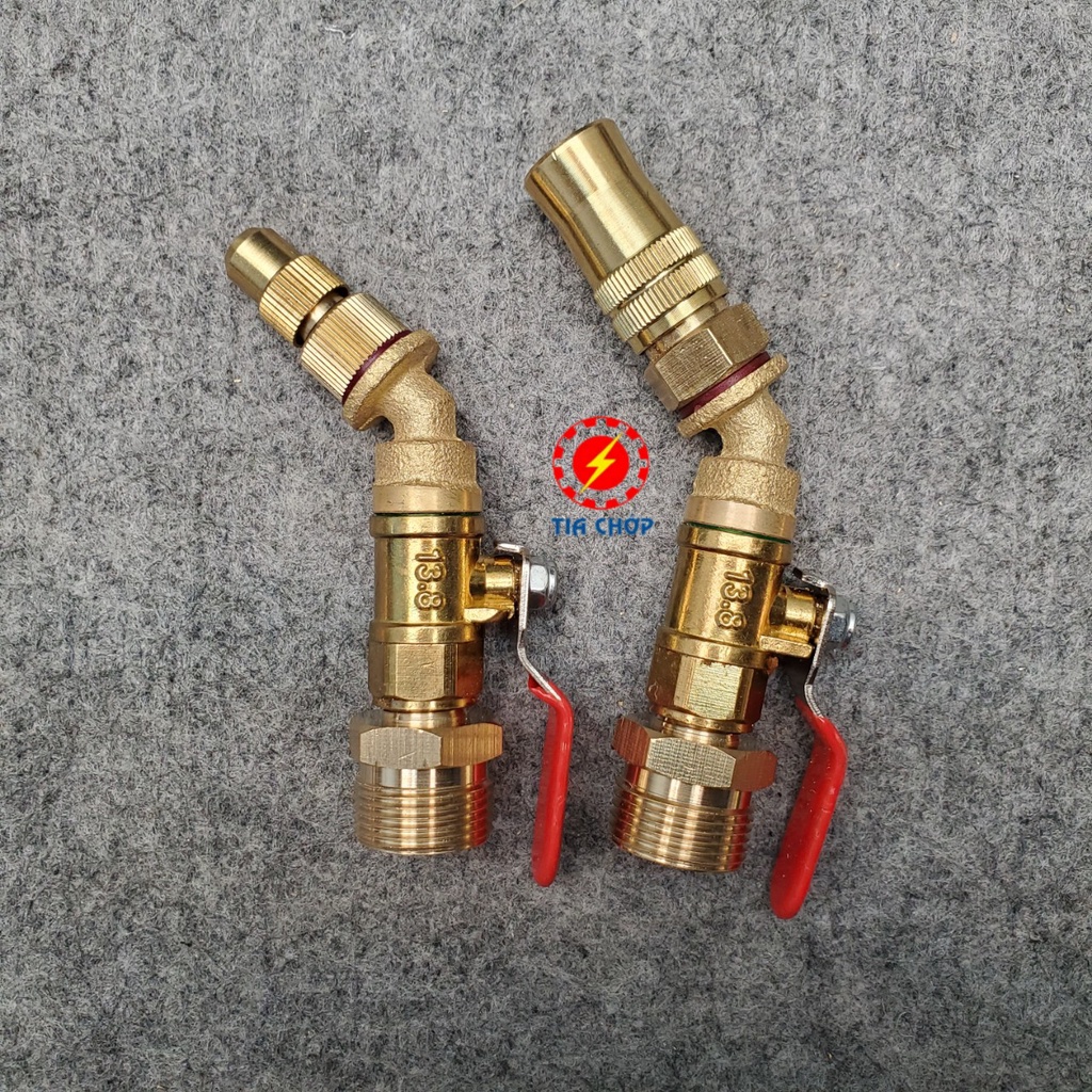 Đầu béc rửa máy lạnh điều hòa dùng cho máy rửa xe chỉnh áp - đầu chỉnh được - ngắn/cong