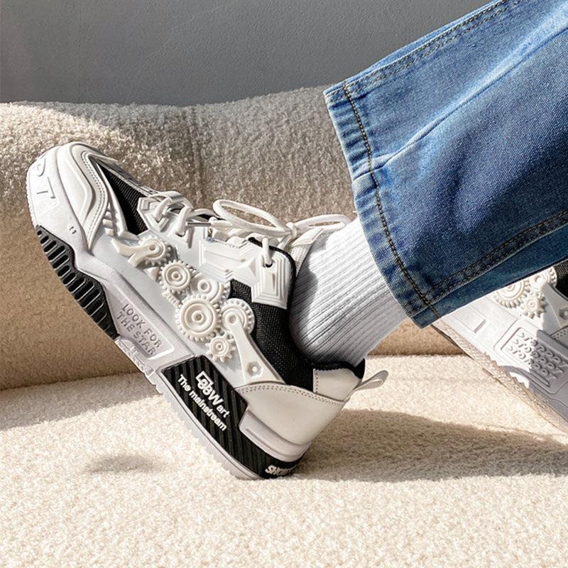 Giày thể thao đế dày tăng chiều cao thông thoáng phong cách mùa hè cho nam