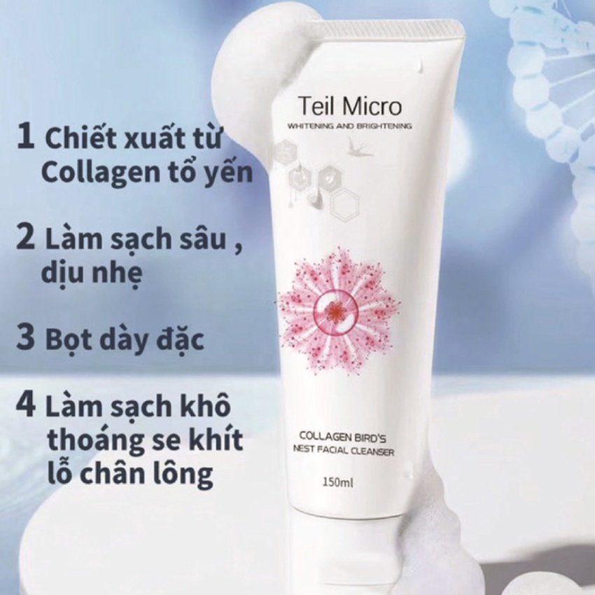 Sữa Rửa Mặt Collagen Yến Teil Micro 150ml Mã 8802