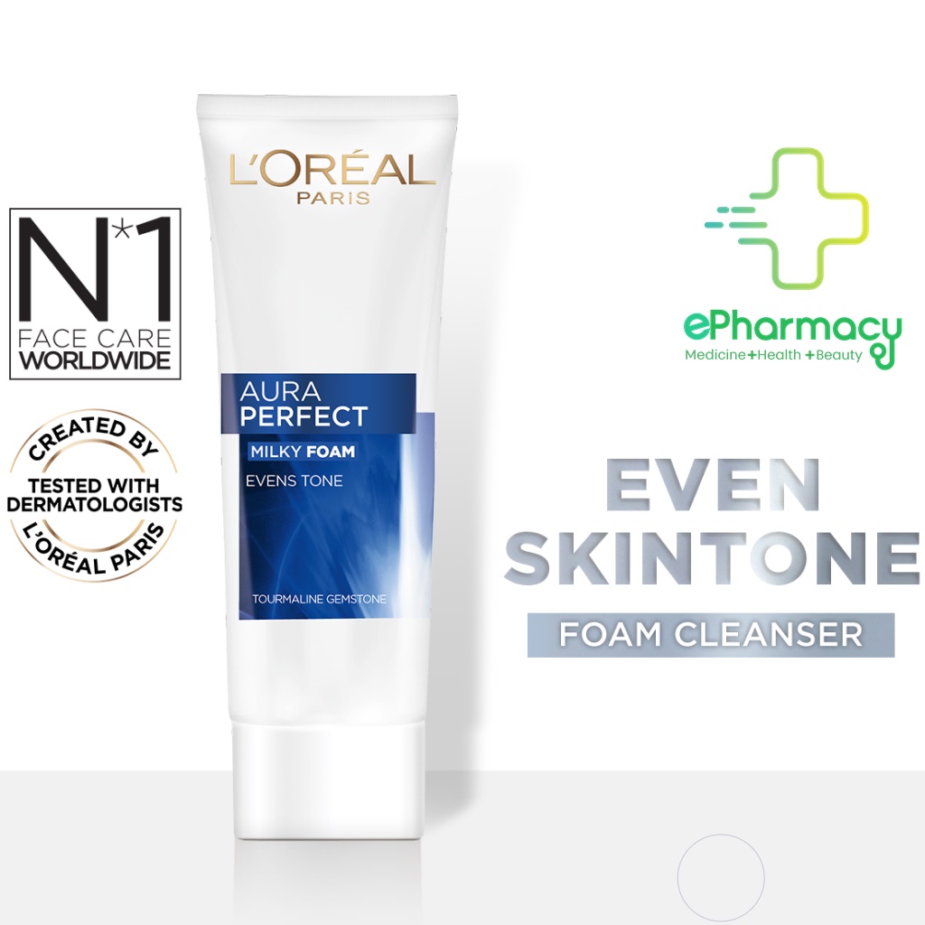 LOREAL Sữa Rửa Mặt L'Oreal Paris Aura Perfect Milk Foam Purifying Brightening sáng da 100ml