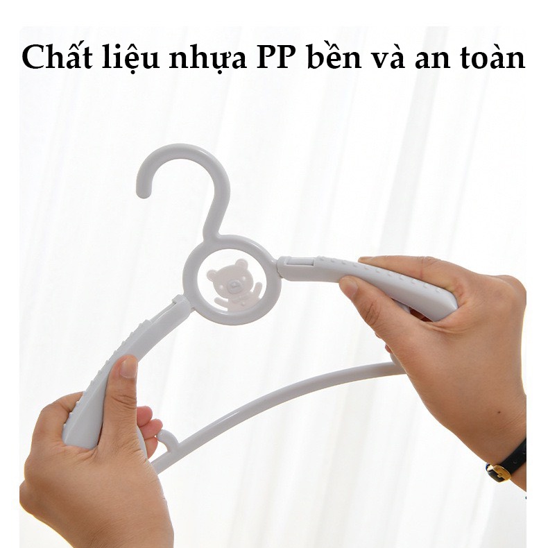 SET 5 cái móc treo quần áo trẻ em đa năng, điều chỉnh độ dài ngắn (Hàng có sẵn)