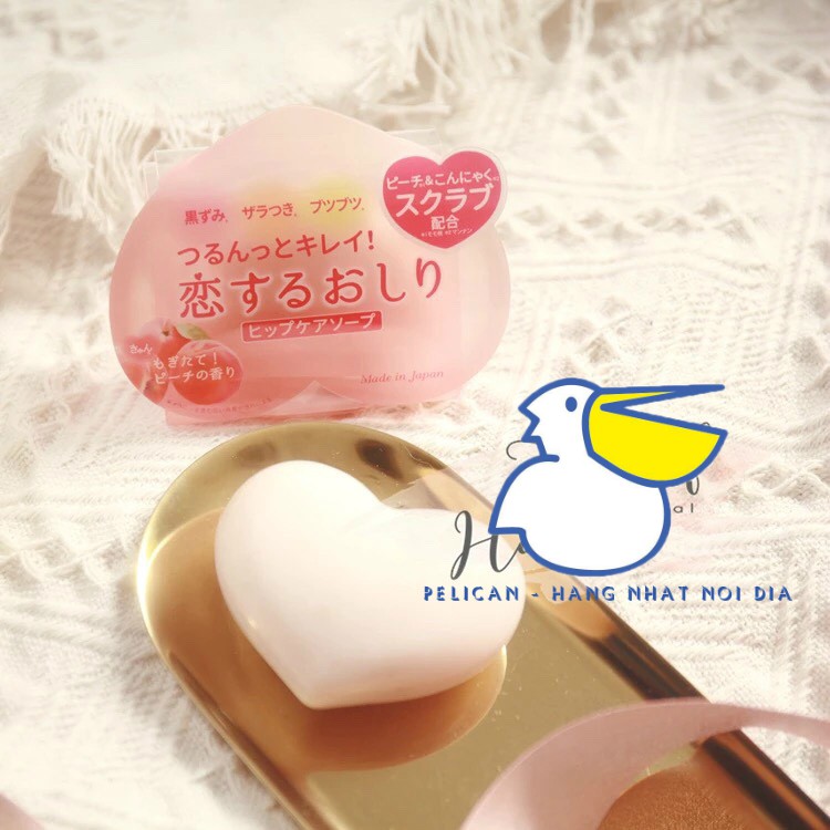 XÀ PHÒNG MỜ THÂM MÔNG TRÁI ĐÀO PELICAN 80G