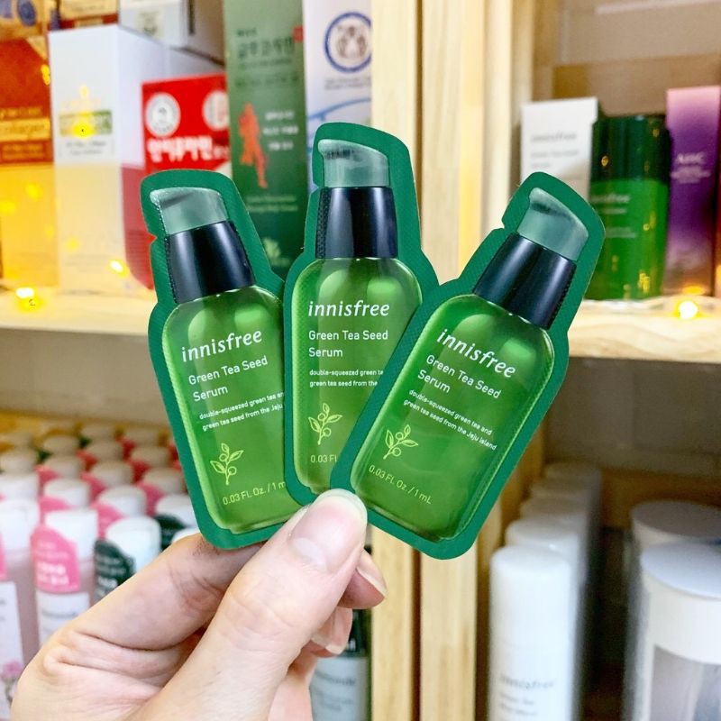 (Sample) Tinh Chất Dưỡng Ẩm Sâu,Phục Hồi Da Sau Mụn Innisfree Gree Tea Seed Serum