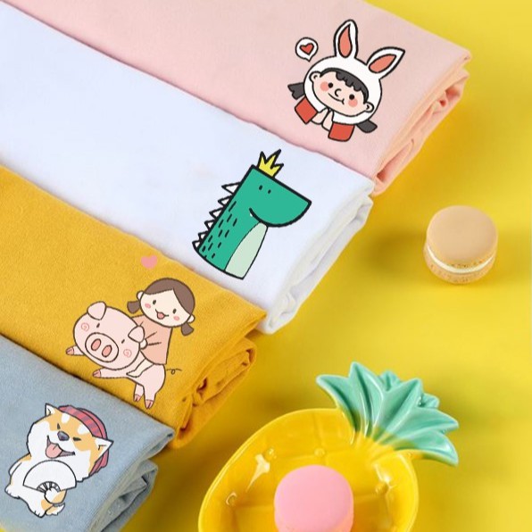 [Hàng Xịn, Giá Tốt] Áo Phông Thun Nữ Tay Ngắn Icon Họa Tiết Khủng Long Hàn Quốc - Unisex - Cotton - Mã AT035