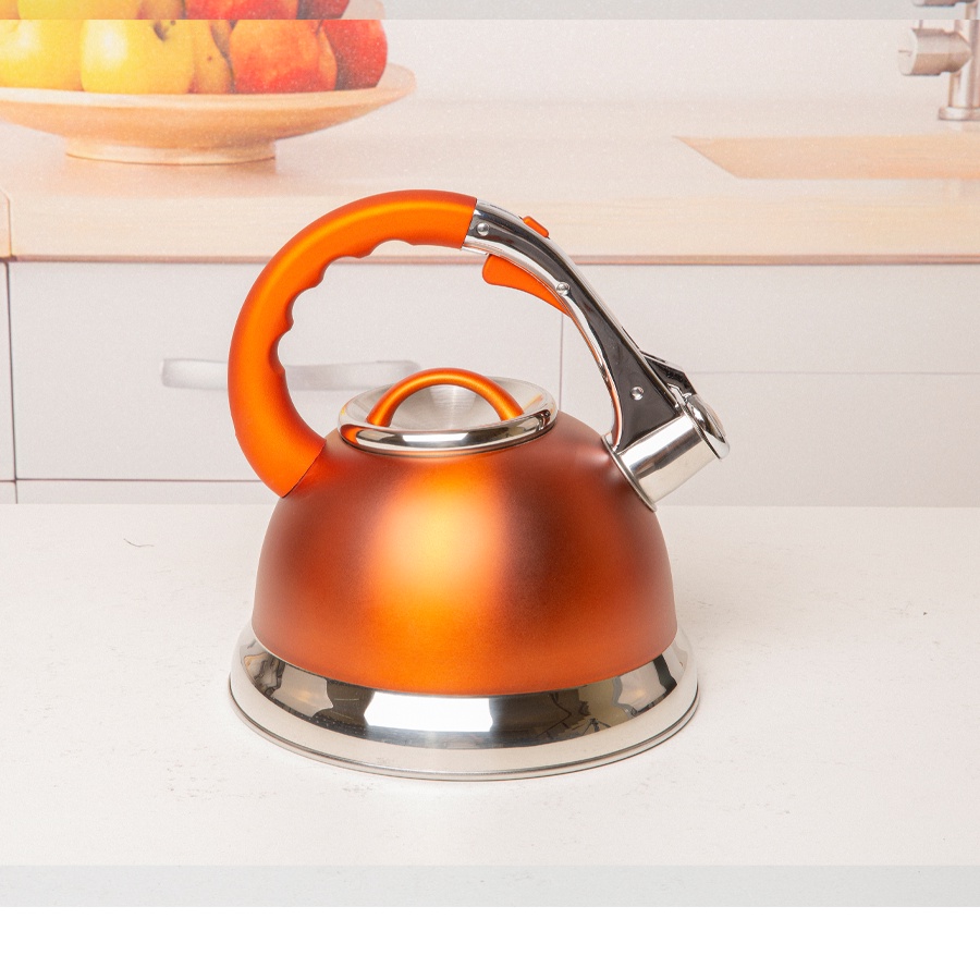Ấm nước inox Kaisa Villa, 100% bằng inox 304, quai xách có lớp nhựa chống bỏng tay, Dung tích 3.5L, Bảo hành 12 tháng