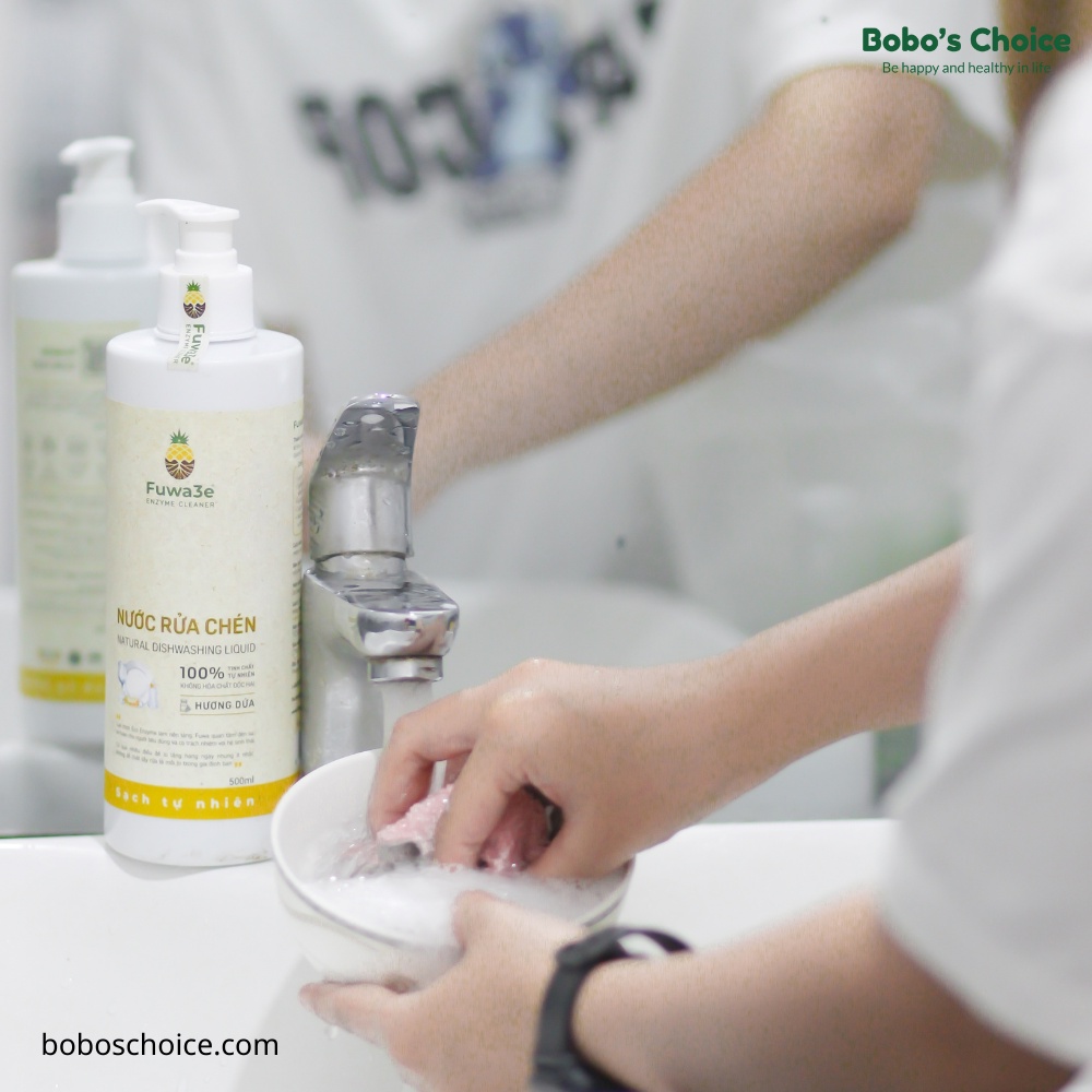 Fuwa3e Nước rửa chén sinh học từ enzyme dứa và bồ hòn