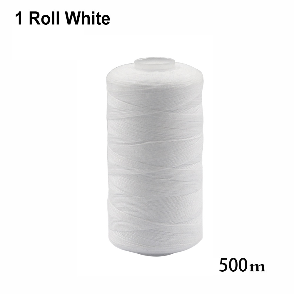 Cuộn Chỉ May 500-3000m Làm Từ Polyester Màu Trắng Đen&amp;amp;Máy May