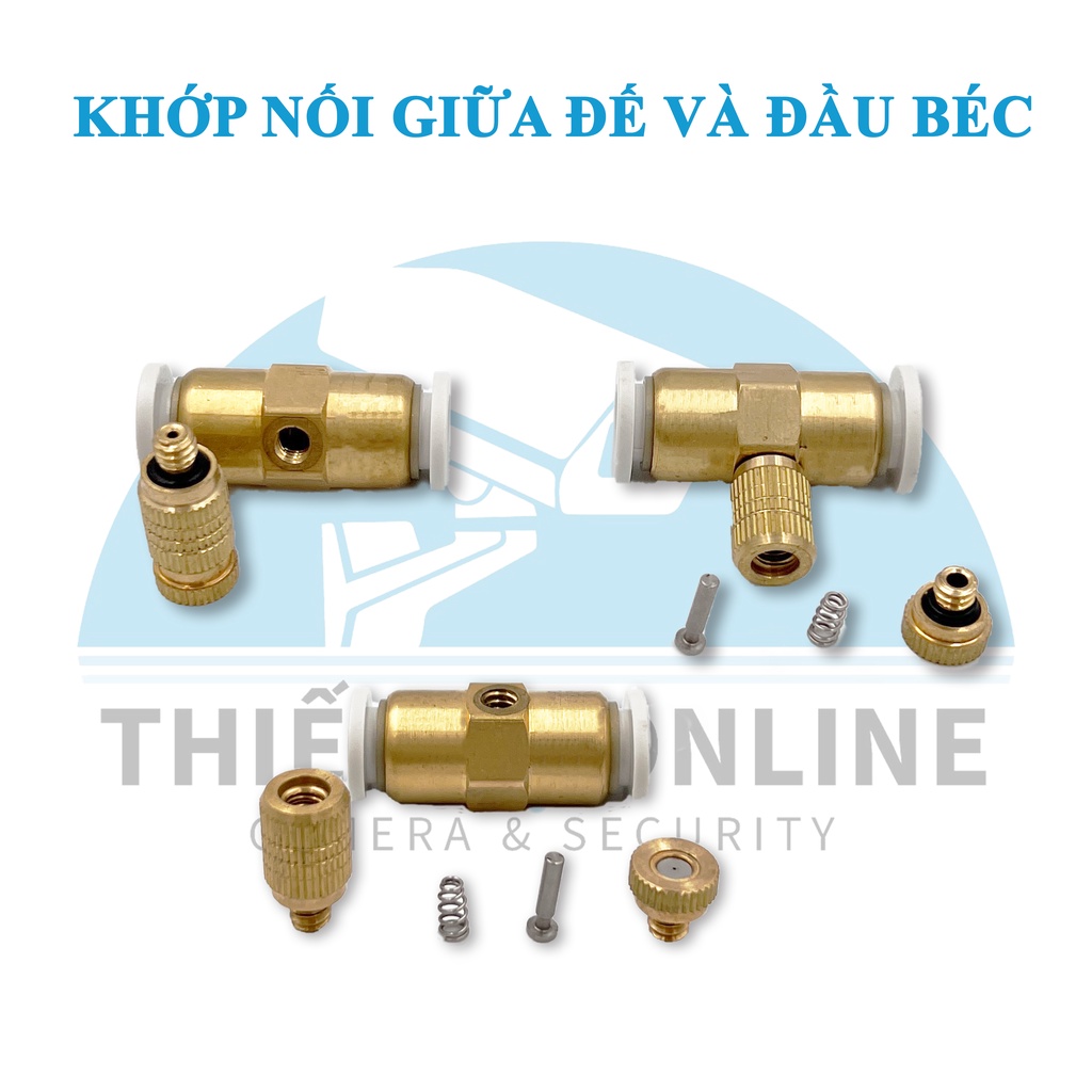 COMBO 20 Béc phun sương bằng đồng cao cấp siêu mịn,điều hoà không khí,làm mát quán ăn,quán cafe,tưới cây