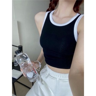Áo thun crotop Viền nữ , áo thun Crotop viền thời trang trend nhiều màu ,áo dáng ngăn chất thun gân Chely_fashion