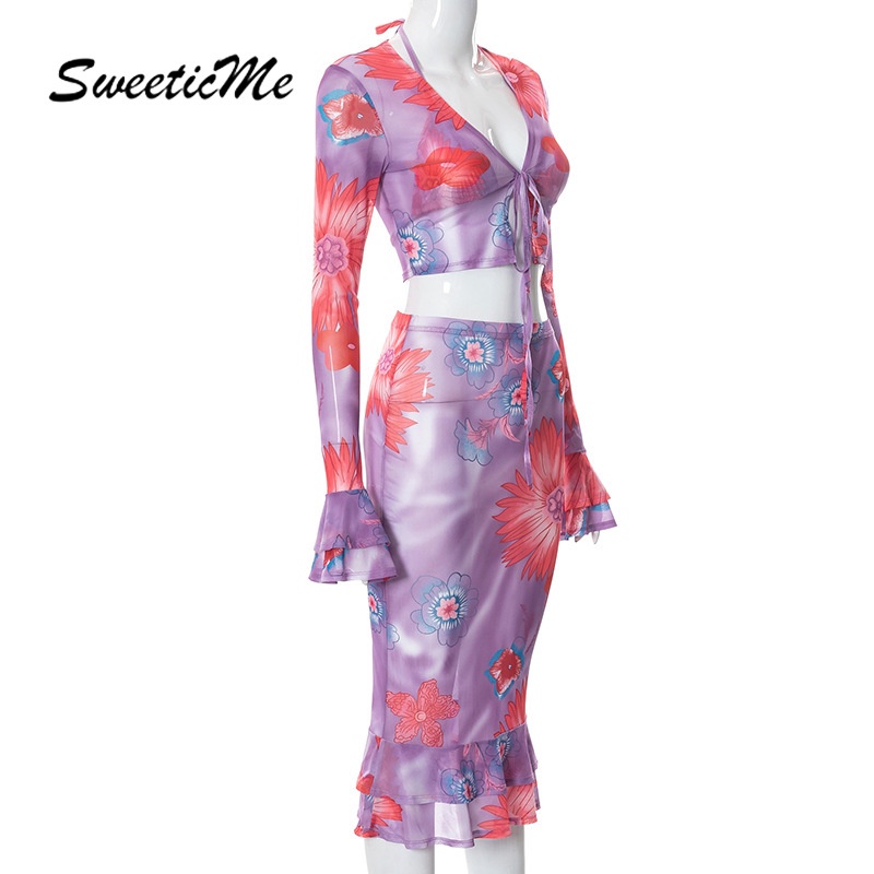Bộ Đồ Bơi SweeticMe Tay Loe Thời Trang Nữ 2022