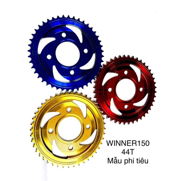 Nhông sên dĩa EXCITER150 42T  - WINNER 44T hoa văn thương hiệu GH  hàng chất lượng cao