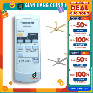 Điều khiển quạt trần Panasonic dùng cho quạt 4 cánh các model F-56MPG, F-56MZG hàng chính hãng xuất xứ Malaysia