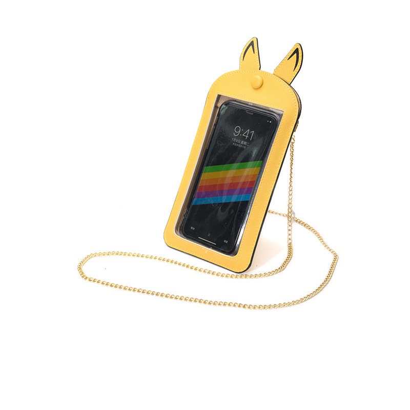 Ielgy Mới Túi Đeo Chéo mini Trong Suốt Đựng Điện Thoại Cảm Ứng Phong Cách Hàn Quốc