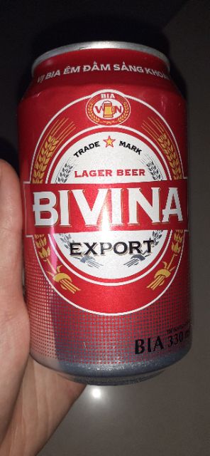 Bia lon BIVINA đỏ 330ml (4.3%)