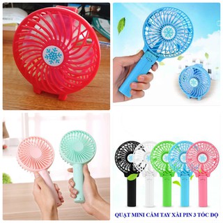 Quạt Mini Gấp Gọn Cầm Tay Có Màu Sắc Tươi Tắn Làm Mát 3 Tốc Độ