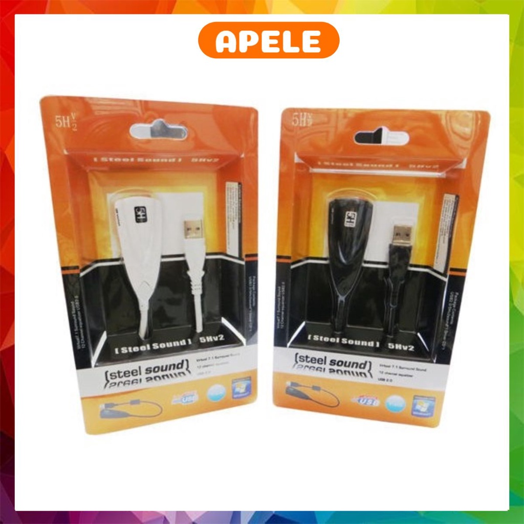 USB Sound 5H 7.1 Arigato Sound dây cao cấp giá rẻ cáp chuyển USB 2.0 Sang Audio APELE