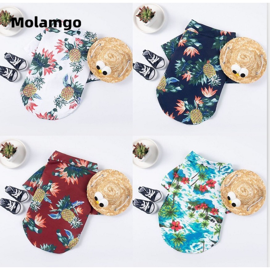 Áo hoa lá mùa hè xinh xắn cho thú cưng
