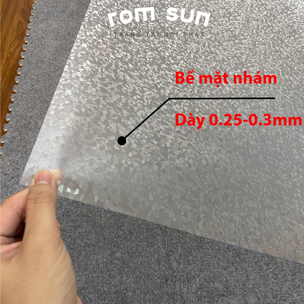 Decal dán kính mờ dày, giấy dán cửa kính phòng tắm mờ 3D