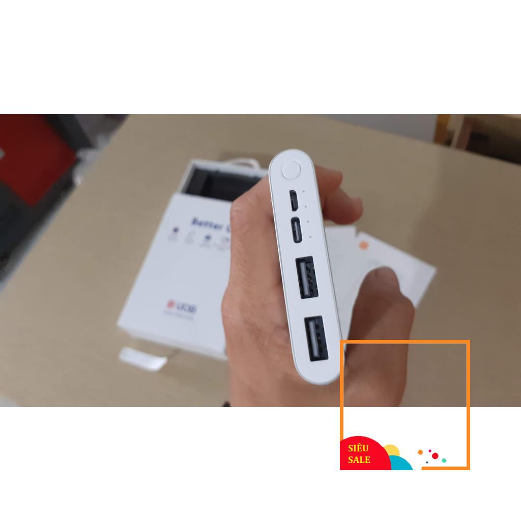 Sạc Dự Phòng Xiaomi Gen 3 Phiên Bản Nâng Cấp 2S Version 2018 10000 mAh 2 Cổng USB 1  Type C Hỗ Trợ QC 3.0