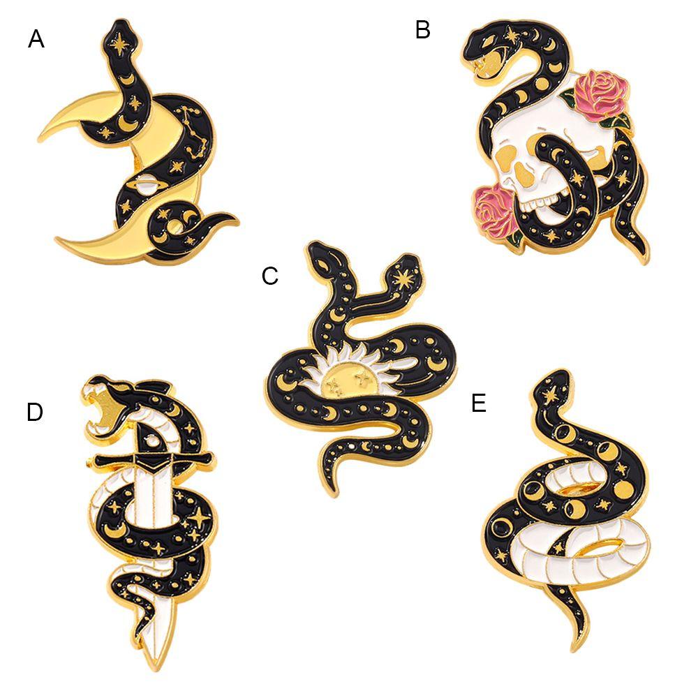 Osier✿ Ghim Cài Áo Hình Rắn Hoạt Hình Bằng Hợp Kim Tráng Men Dễ Thương