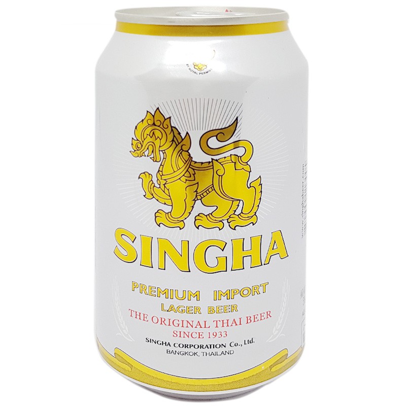 Bia Singha lon 330ML - bia Thái lan nhập khẩu thùng 24 lon